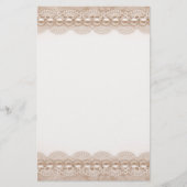 Kant en parels textuur Stationery Briefpapier (Voorkant)
