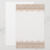 Kant en parels textuur Stationery Briefpapier (Voorkant / Achterkant)