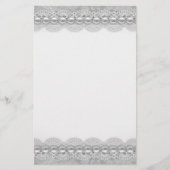 Kant en parels textuur Stationery Briefpapier (Voorkant)