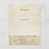 Kant en Rode Strik Ontvangstkaart Vintage Informatiekaartje (Achterkant)