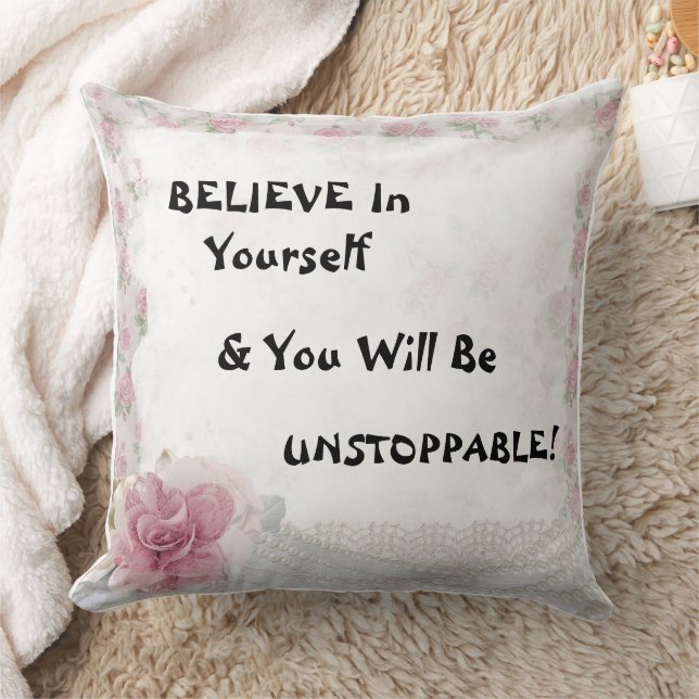 Kant en roze bloemig ontworpen Sierkussen voor haa (Deken)