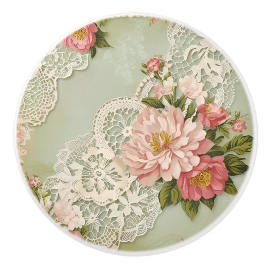 kant en Rozen Keramische Knop (Voorkant)