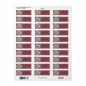  kant en Rozen Mauve Pink Address Label (Full Sheet)