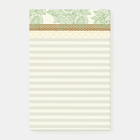  kant en strepen Retro pastel Feminine chic Post-it® Notes (Voorkant)