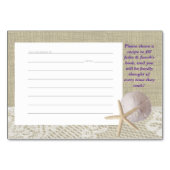 Kant en Zand Dollar Recept Kaarten (Voorkant)