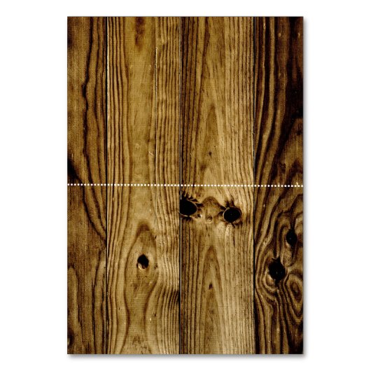 Kant en zonnebloemen op houten trouwkaart kaart (Achterkant)