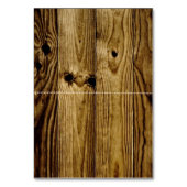 Kant en zonnebloemen op houten trouwkaart kaart (Achterkant)