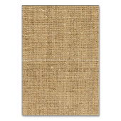 Kant en zonnebloemen op jute trouwkaart kaart (Achterkant)