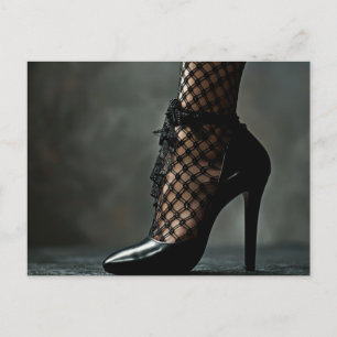 Kant en zwarte stiletto briefkaart