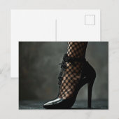 Kant en zwarte stiletto briefkaart (Voorkant / Achterkant)