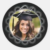 Kant Foto Afstudeerfoto Ronde Sticker (Voorkant)