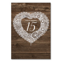 Kant hart kunst hout rustieke land tafel nummers