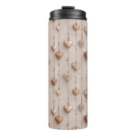 Kant hart snoeren in vintage stijl thermosbeker