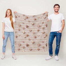 Kant hart snoeren vintage fleece deken