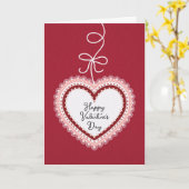 Kant Hart Valentijnsdag Kaart (Gele Bloem)