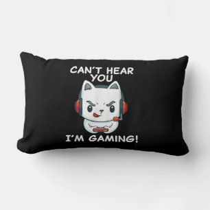 Kant hoor je zelf spelen Cat Gamer gift Kussen