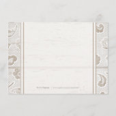 Kant hout rustiek land bruiloft accommodatie informatiekaartje (Achterkant)