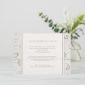 Kant hout rustiek land bruiloft accommodatie informatiekaartje (Staand voorkant)