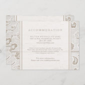 Kant hout rustiek land bruiloft accommodatie informatiekaartje (Voorkant / Achterkant)