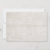 Kant hout rustiek land bruiloft opslaan van de dat save the date (Achterkant)