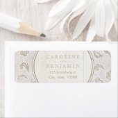 Kant hout rustiek land bruiloft retour adres etiket (Insitu)
