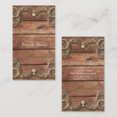Kant hout rustieke  Western Elegant Charming Visitekaartje (Voorkant / Achterkant)