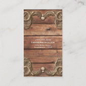 Kant hout rustieke  Western Elegant Charming Visitekaartje (Achterkant)