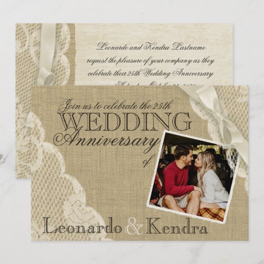 Kant Huwelijksjubileum Kaart (Voorkant / Achterkant)