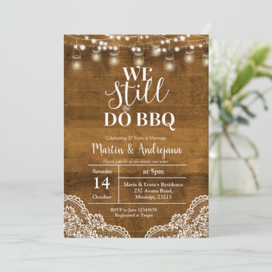 Kant Huwelijksjubileum We doen nog steeds BBQ uitn Kaart (Staand voorkant)