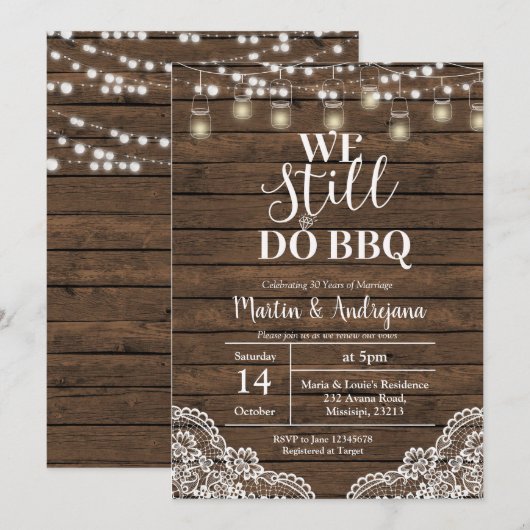 Kant Huwelijksjubileum We doen nog steeds Jubileum Kaart (Voorkant / Achterkant)