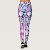Kant in Paarse en Roze met Hints of Blue Leggings (Achterkant)