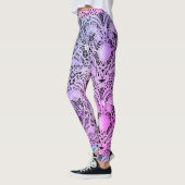 Kant in Paarse en Roze met Hints of Blue Leggings (Links)