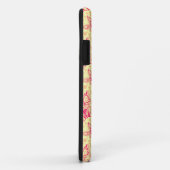 Kant karmozijnrode vlinders op gele stip Case-Mate iPhone case (Achterkant/rechts)