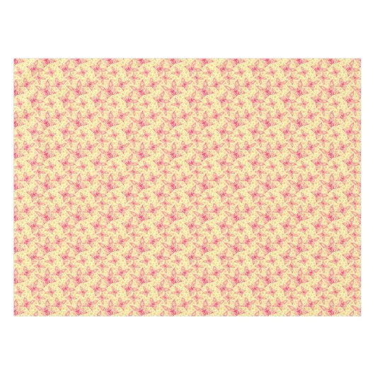 Kant karmozijnrode vlinders op gele stip tafelkleed (Voorkant (Horizontaal))