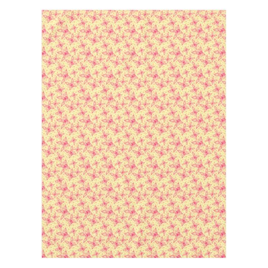 Kant karmozijnrode vlinders op gele stip tafelkleed (Voorkant)