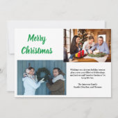 Kant-kerstkerstkerstkaart Kaart (Achterkant)