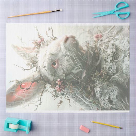 Kant Konijn Opstanding Zondag Decoupage Tissuepapier (Craft)