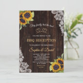 Kant Koord 'We Trokken De Knoop Aan' Zonnebloemen  Kaart (Staand voorkant)