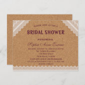 Kant Koude Wijn Kurk Trouw Bruidsfeest Kaart (Voorkant / Achterkant)