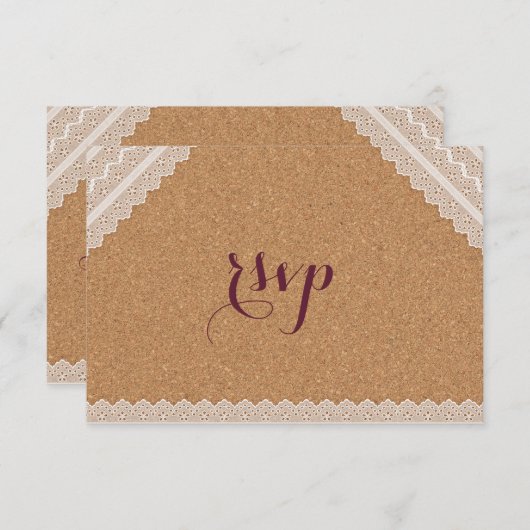 Kant Koude Wijn Kurk Trouw RSVP (Voorkant / Achterkant)