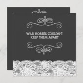  kant krijtbord bruiloft kaart (Voorkant / Achterkant)