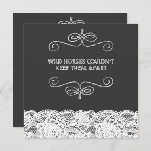  kant krijtbord bruiloft kaart (Voorkant / Achterkant)