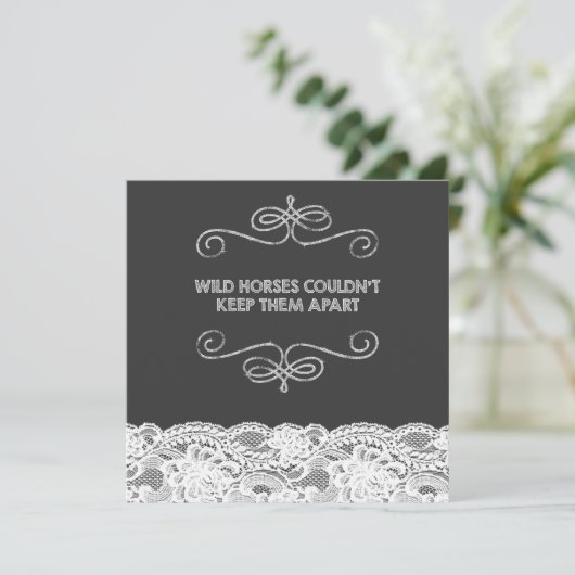  kant krijtbord bruiloft kaart (Staand voorkant)