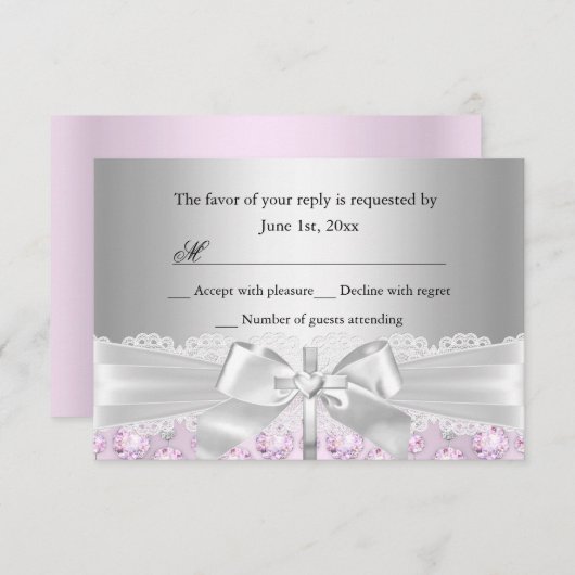 Kant Kruis & Juwelen Doop/Doop RSVP (Voorkant / Achterkant)