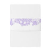 Kant Lavendel Kleur Elegant Uitnodigingen Wikkel (Achterkant Voorbeeld)