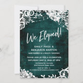 Kant, Lichten & Bloemmotieven over Grunge Teal We Kaart (Voorkant)