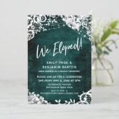 Kant, Lichten & Bloemmotieven over Grunge Teal We Kaart (Staand voorkant)