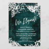 Kant, Lichtjes & Bloemen over Grunge Teal We Zijn  Kaart (Voorkant / Achterkant)