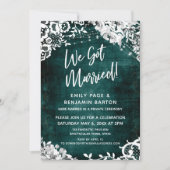 Kant, Lichtjes & Bloemen over Teal We Zijn Getrouw Kaart (Voorkant)