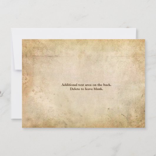 Kant Lijst Rustiek Save the Date Kaart (Achterkant)